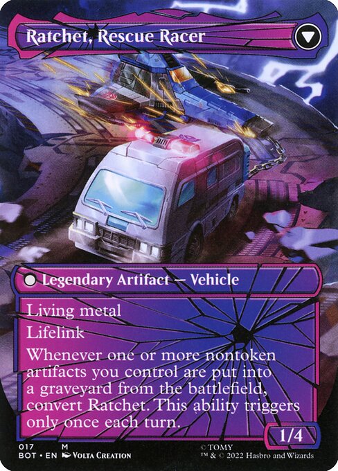 Ratchet, Field Medic // Ratchet, Rescue Racer (back face)