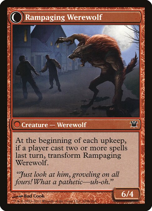 Tormented Pariah // Rampaging Werewolf (back face)