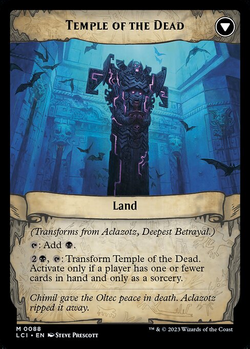 Aclazotz, Deepest Betrayal // Temple of the Dead (back face)