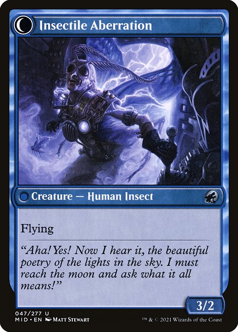 Delver of Secrets // Insectile Aberration (back face)