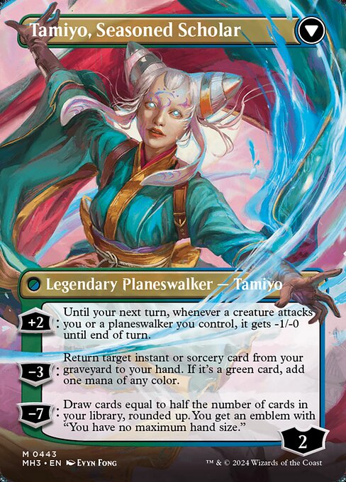 Tamiyo, Inquisitive Student // Tamiyo, Seasoned Scholar (back face)