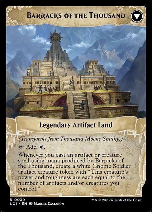 Thousand Moons Smithy // Barracks of the Thousand (back face)