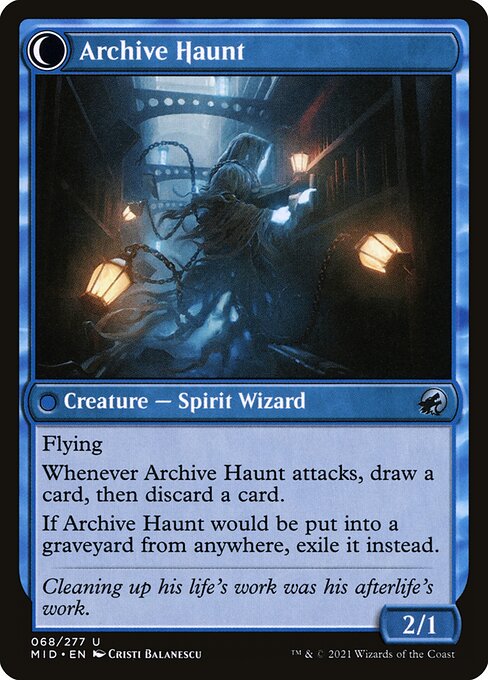 Overwhelmed Archivist // Archive Haunt (back face)