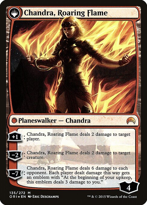 Chandra, Fire of Kaladesh // Chandra, Roaring Flame (back face)