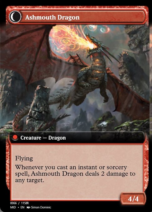 Smoldering Egg // Ashmouth Dragon (back face)