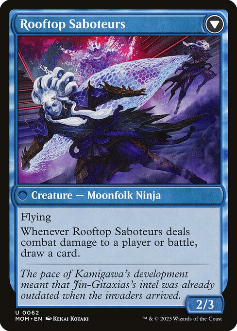 Invasion of Kamigawa // Rooftop Saboteurs (back face)