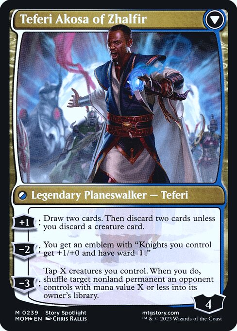 Invasion of New Phyrexia // Teferi Akosa of Zhalfir (back face)