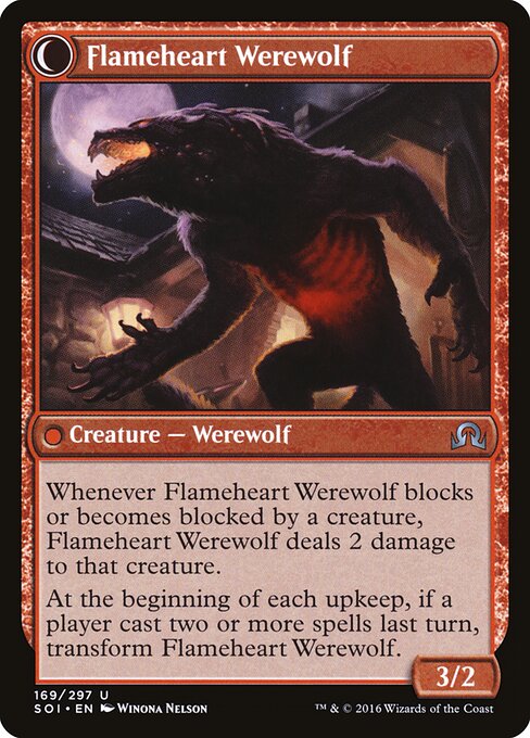 Kessig Forgemaster // Flameheart Werewolf (back face)