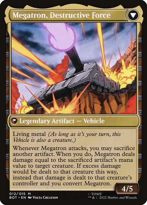 Megatron, Tyrant // Megatron, Destructive Force (back face)