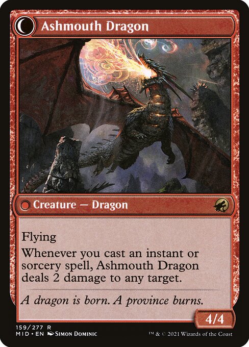 Smoldering Egg // Ashmouth Dragon (back face)