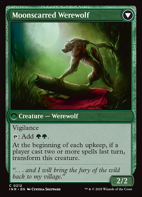Scorned Villager // Moonscarred Werewolf (back face)