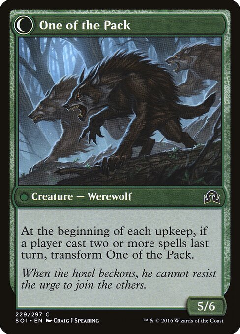 Solitary Hunter // One of the Pack (back face)