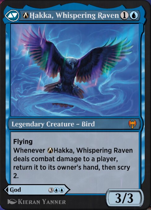A-Alrund, God of the Cosmos // A-Hakka, Whispering Raven (back face)
