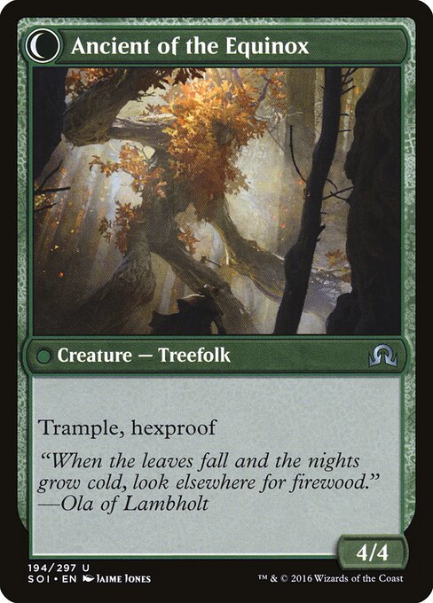 Autumnal Gloom // Ancient of the Equinox (back face)
