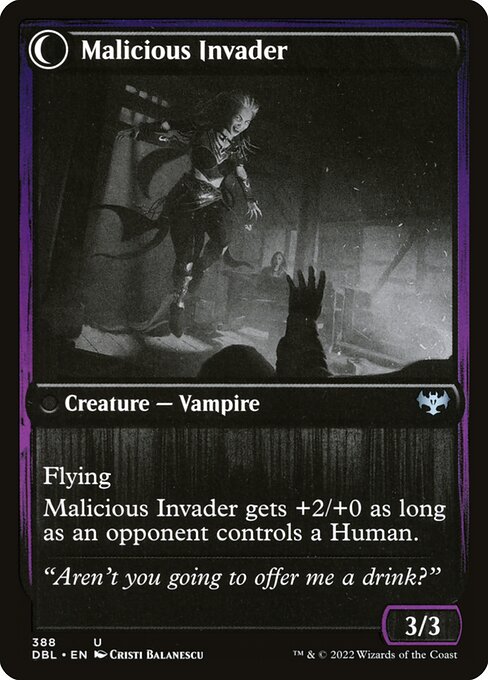 Innocent Traveler // Malicious Invader (back face)