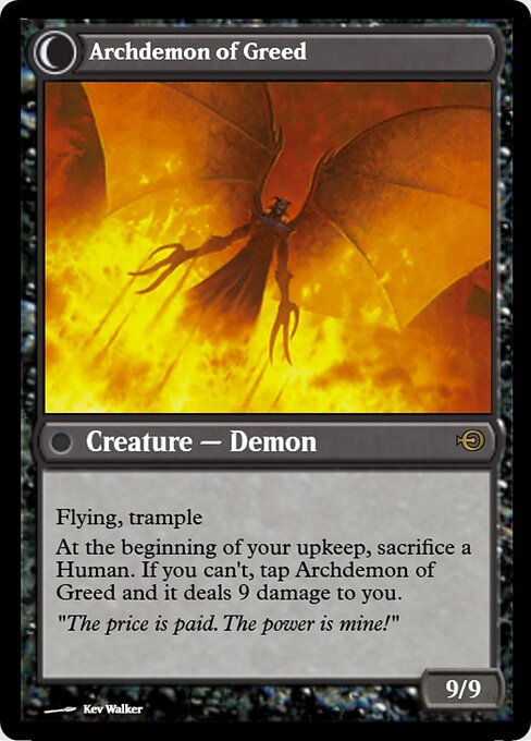Ravenous Demon // Archdemon of Greed (back face)