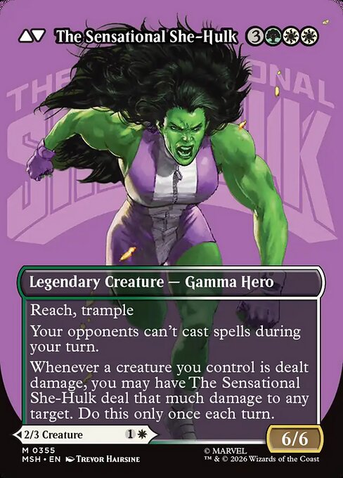 Jennifer Walters // The Sensational She-Hulk (back face)
