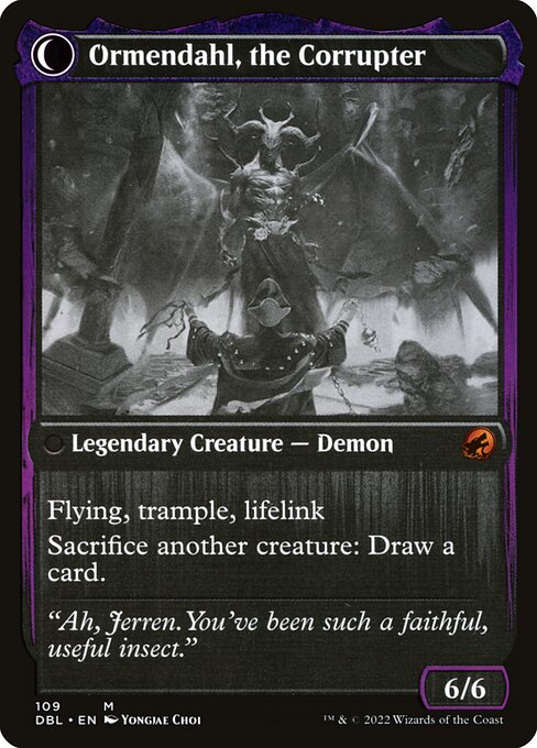 Jerren, Corrupted Bishop // Ormendahl, the Corrupter (back face)