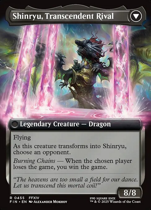Zenos yae Galvus // Shinryu, Transcendent Rival (back face)