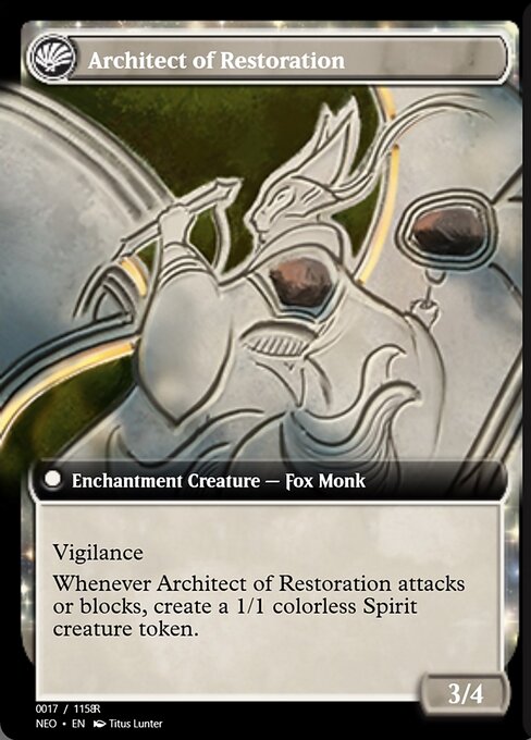 The Restoration of Eiganjo // Architect of Restoration (back face)