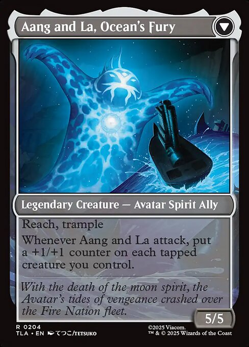 Aang, Swift Savior // Aang and La, Ocean's Fury (back face)
