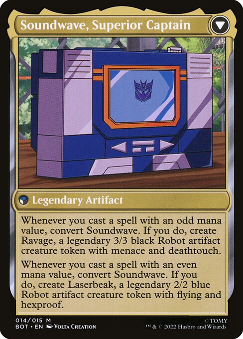 Soundwave, Sonic Spy // Soundwave, Superior Captain (back face)