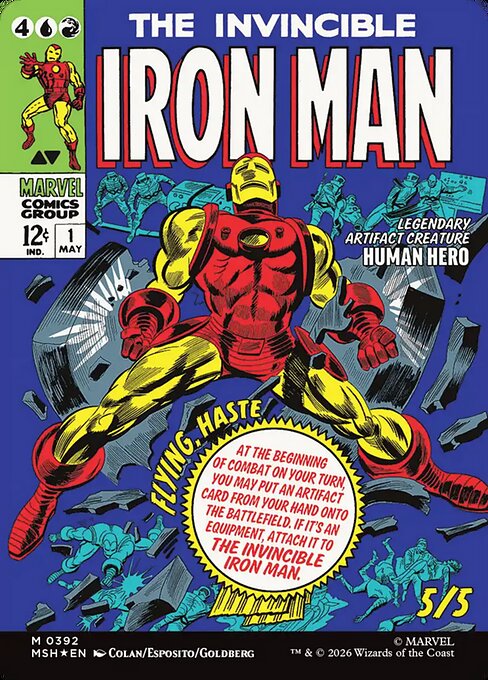 Tony Stark // The Invincible Iron Man (back face)