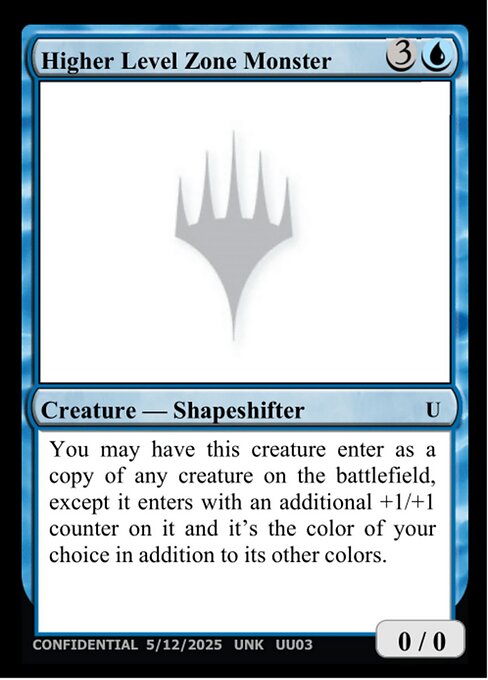 Higher Level Zone Monster